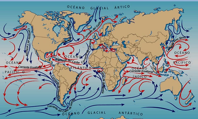 Cómo se producen las corrientes marinas